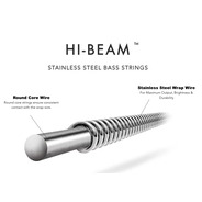 DR Hi-Beams Stainless Steel Round Core Bass Strings - 4 String Set