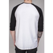 Marshall Black/White Long Sleeve Baseball Tee T-Shirt - Script Logo 