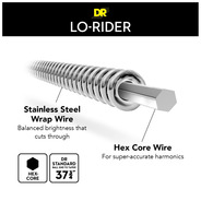 DR Lo-Riders Stainless Steel Hex Core Bass Strings - 5-String Set