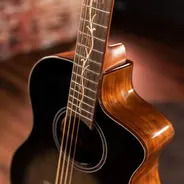 Washburn Bella Tono Vite S9V Studio Cutaway Electro Acoustic Guitar - Gloss Charcoal Burst