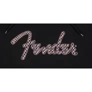 Fender Spaghetti Logo Wavy Pink Checker Hoodie