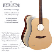 Rathbone R3ECE No.3 Double Top Electro Cutaway Acoustic Guitar - Ebony