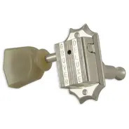 Grover 135 Series Machine Heads Set 3+3 Nickel Vintage - Plastic Keystone Button