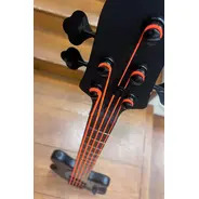SECONDHAND Ibanez Talman TMB425 5-String Bass - Flat Black (Neon Orange Strings)