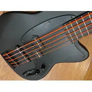 SECONDHAND Ibanez Talman TMB425 5-String Bass - Flat Black (Neon Orange Strings)