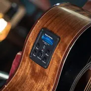Washburn Bella Tono Vite S9V Studio Cutaway Electro Acoustic Guitar - Gloss Charcoal Burst