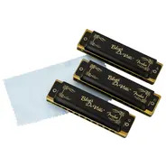 Fender Blues DeVille Harmonicas - 3 Pack with Case