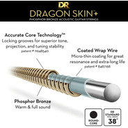 DR Dragon Skin Plus Phosphor Bronze Coated Acoustic Strings