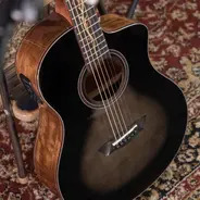 Washburn Bella Tono Vite S9V Studio Cutaway Electro Acoustic Guitar - Gloss Charcoal Burst
