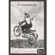 Fender T-Shirt Vintage Ad Biker Graphite