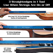 Music Nomad Tri-Beam 3-in-1 - Straight Edge Ruler For Frets and Fretboard