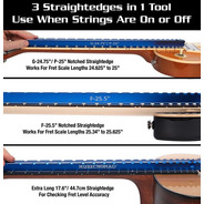 Music Nomad Tri-Beam 3-in-1 - Dual Notched Straight Edge Ruler For Frets And fretboard
