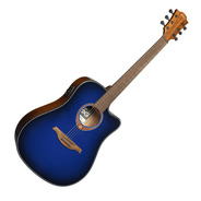 Lag SPECIAL EDITION - GLATBLUEDCE Dreadnought Cutaway Electro - Blue