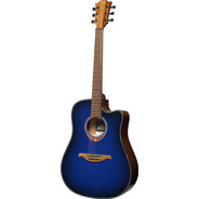 Lag SPECIAL EDITION - GLATBLUEDCE Dreadnought Cutaway Electro - Blue