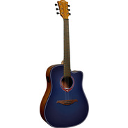 Lag SPECIAL EDITION - GLATBLUEDCE Dreadnought Cutaway Electro - Blue