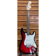 SECONDHAND Squier Standard Stratocaster Red Flame Burst