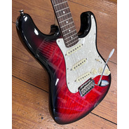 SECONDHAND Squier Standard Stratocaster Red Flame Burst