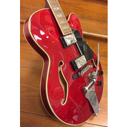 SECONDHAND Ibanez Artcore AFS75T - Trans Red, semi acoustic Guitar