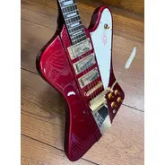 SECONDHAND Tokai FB90 Firebird, 2015, Metallic Red, Gold Hardware, Vibrola