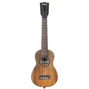 Kala KACMSLN Curly Mango Long Neck Soprano Ukulele w/ Bag