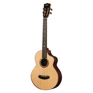 Kala Contour Deluxe All Solid Gloss Spruce Rosewood Baritone Ukulele w/ Cutaway and Bag