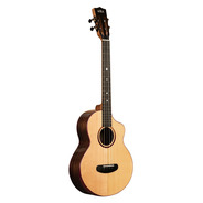 Kala Contour Deluxe All Solid Gloss Spruce Rosewood Baritone Ukulele w/ Cutaway and Bag
