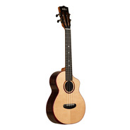 Kala Contour Deluxe All Solid Gloss Spruce Rosewood Tenor Ukulele w/ Cutaway and Bag