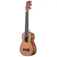 Kala KASCACSLNG Solid Cedar Top Gloss Acacia Long Neck Soprano Ukulele