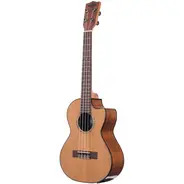 Kala KASCACTCE Solid Cedar Top Gloss Acacia Tenor Ukulele with Cutaway & EQ