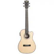 Kala KASSEBYBCE Solid Spruce Striped Ebony Baritone Ukulele w/ Cutaway & EQ