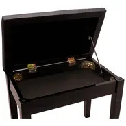 Montford MFPB01BK Piano Bench with Storage - Black