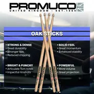 Promuco 5B Oak Wood Tip Drumsticks