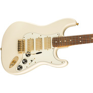 Fender Limited Edition Mahogany Blacktop HHH Strat - Olympic White / Gold Hardware