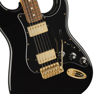 Fender Limited Edition Mahogany Blacktop HH Strat - Black/Gold Hardware