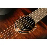 LAG Tramontane TN70A Black & Brown Nylon Auditorium - Sunburst