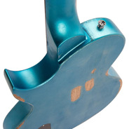 Vintage V120 ICON Electric Guitar, Distressed Gun Hill Blue Over Sunburst Vintage V120 ICON