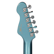 Vintage VSA550 Reissued Semi Acoustic Guitar - Gun Hill Blue
