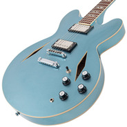 Vintage VSA550 Reissued Semi Acoustic Guitar - Gun Hill Blue