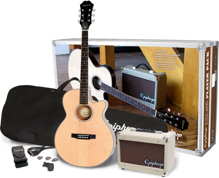 electric acoustic guitar and amp package