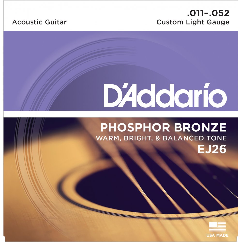 D addario EJ26 Phosphor Acoustic Strings 11 52 GigGear