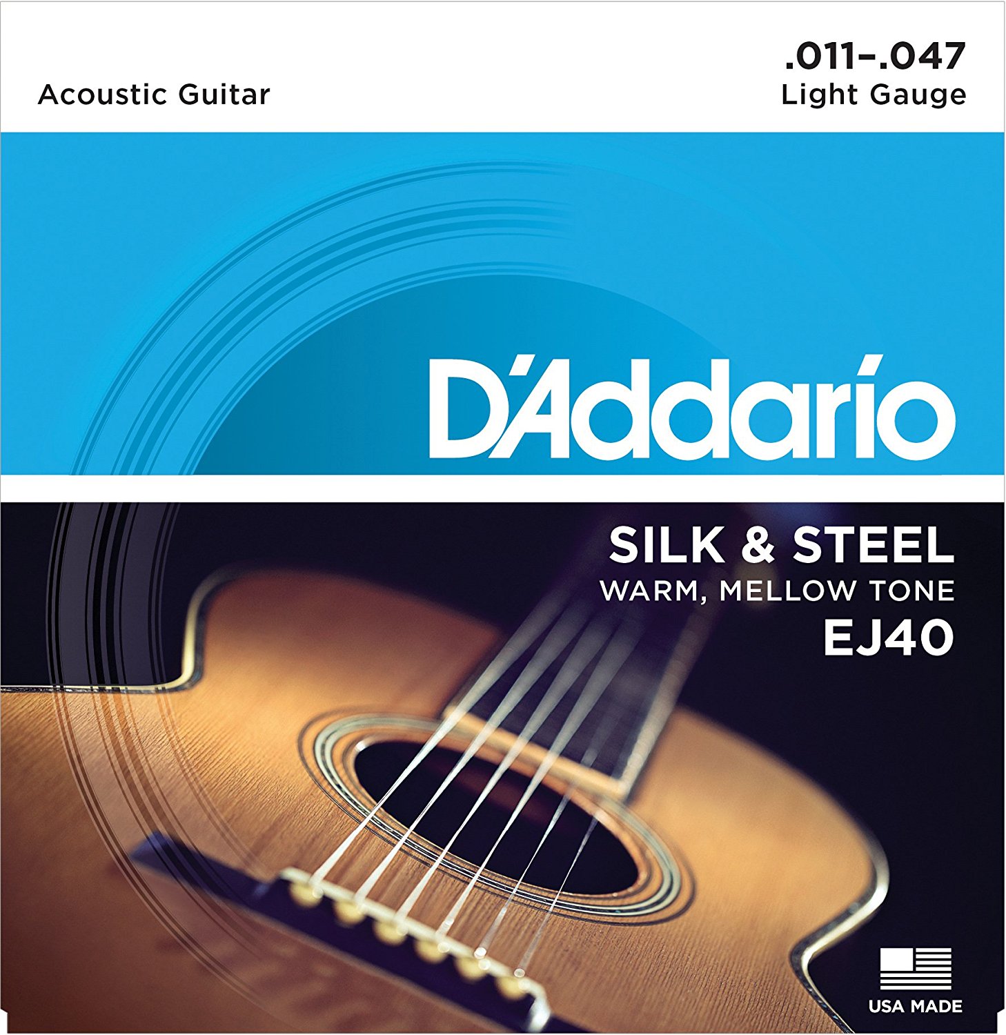 D addario EJ40 Silk Steel Acoustic Guitar Strings GigGear