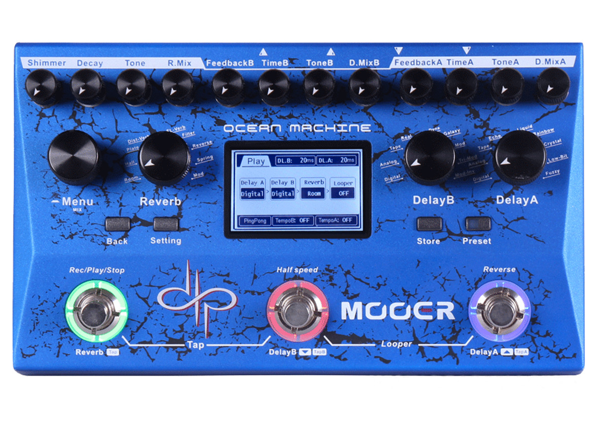 MOOER OCEAN MACHINE ギターエフェクター Mooer Ocean Machine - Delay, Reverb & Looper - GigGear