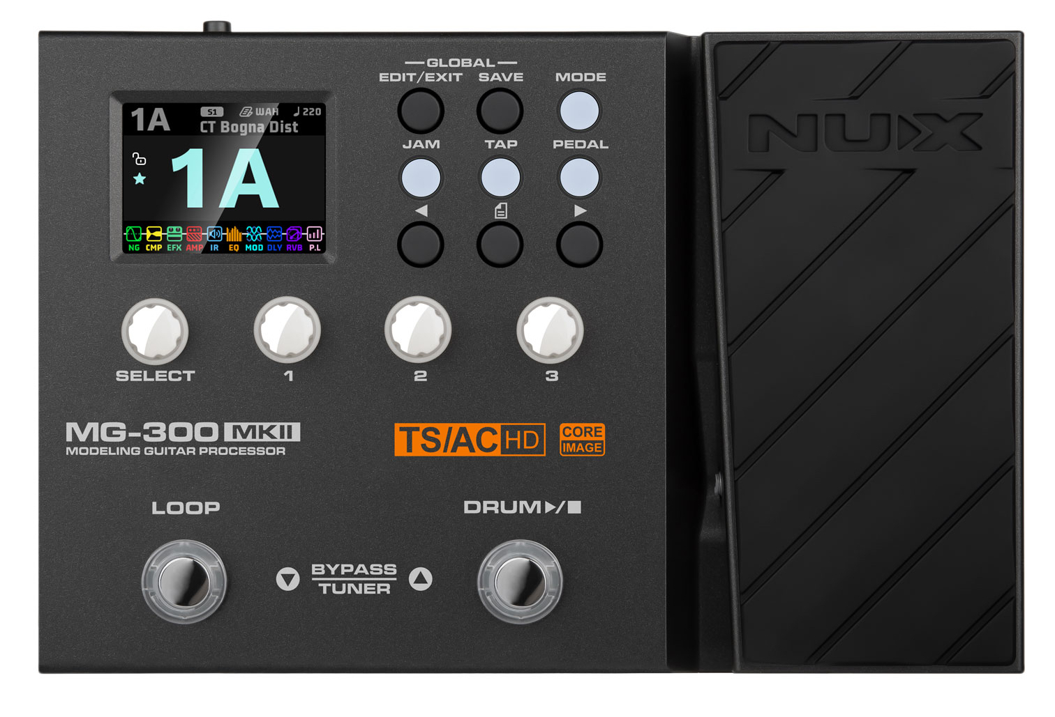NUX MG-300 ギター マルチエフェクター NUX MG300 MKII Guitar Multi FX Pedal - GigGear