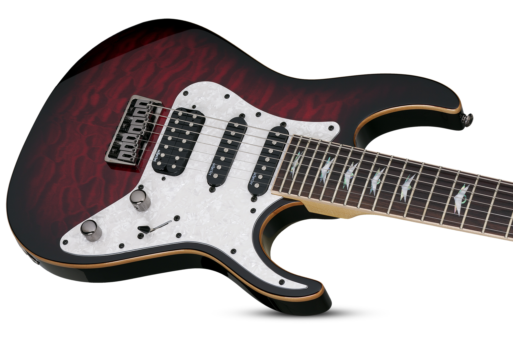 schecter banshee 7a リペイント Schecter Banshee 7 Extreme Black Cherry Burst - GigGear
