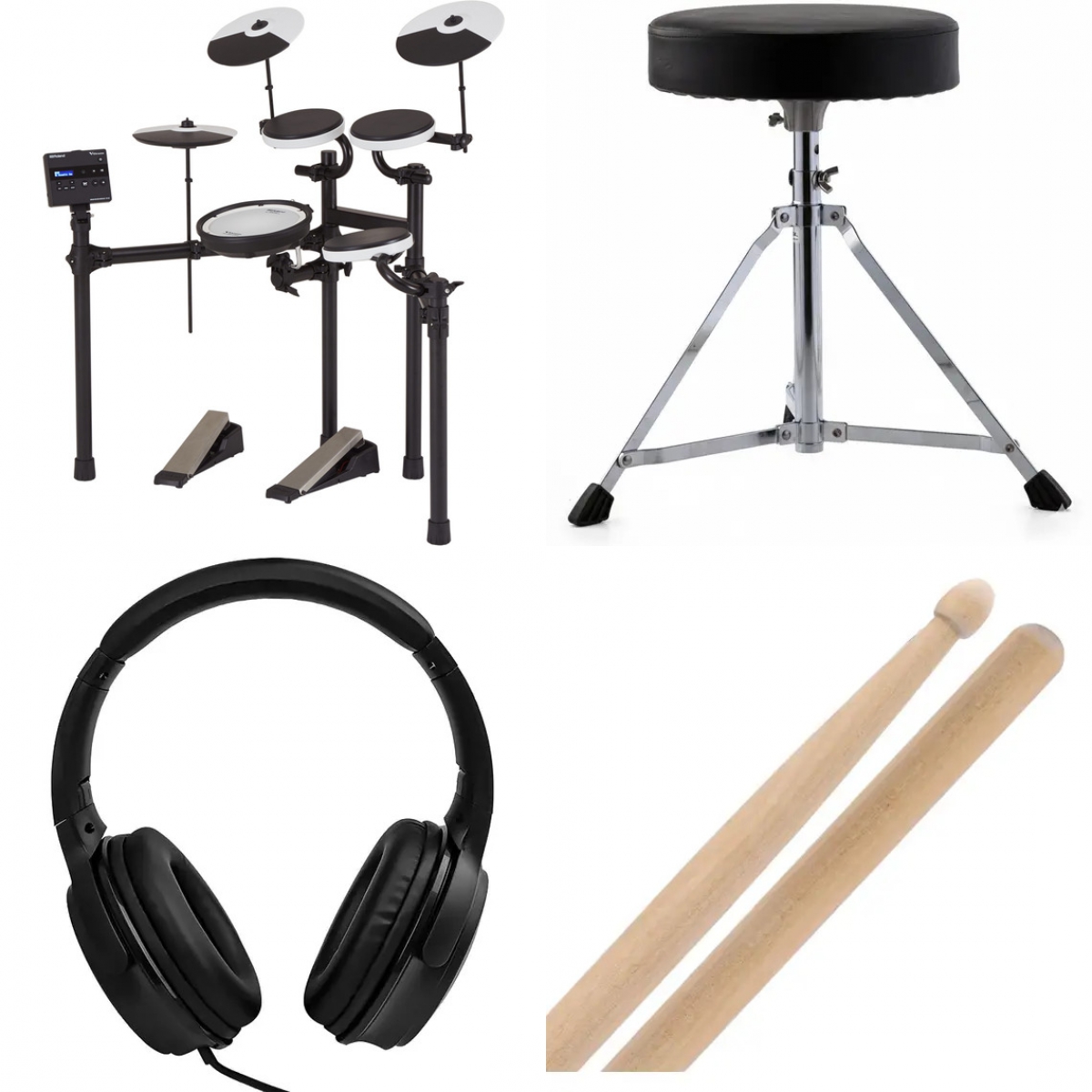 Roland TD-02KV V-Drums Electric Drum Kit Bundle - GigGear